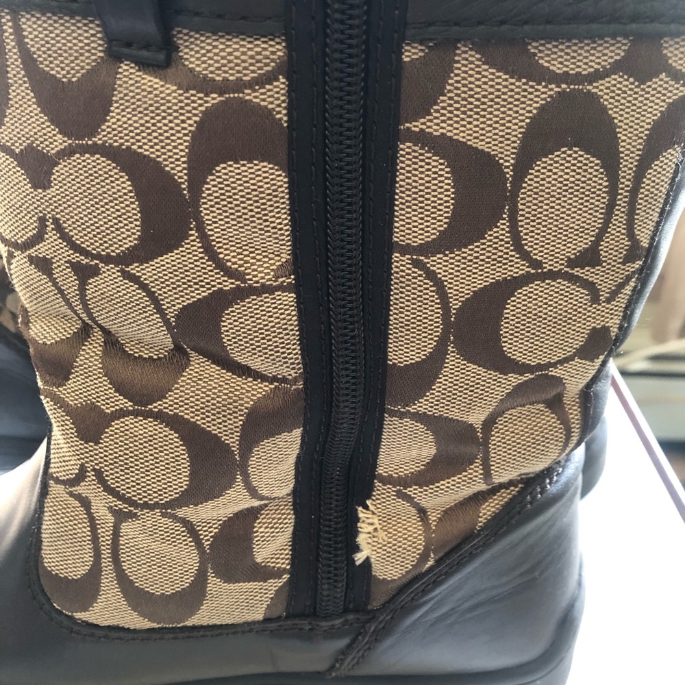 Coach Kimberly boots in signature brown
